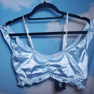 Sugar Thrillz Angelic Reign Satin Bra Top